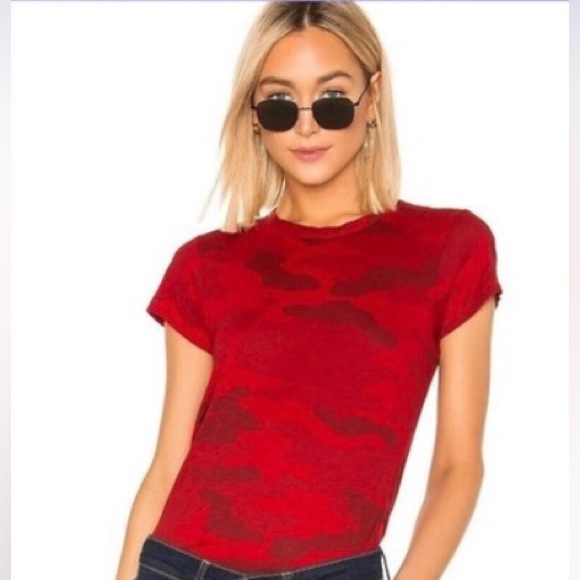 rag & bone Tops - Rag & Bone Womens Red Camo Tee
